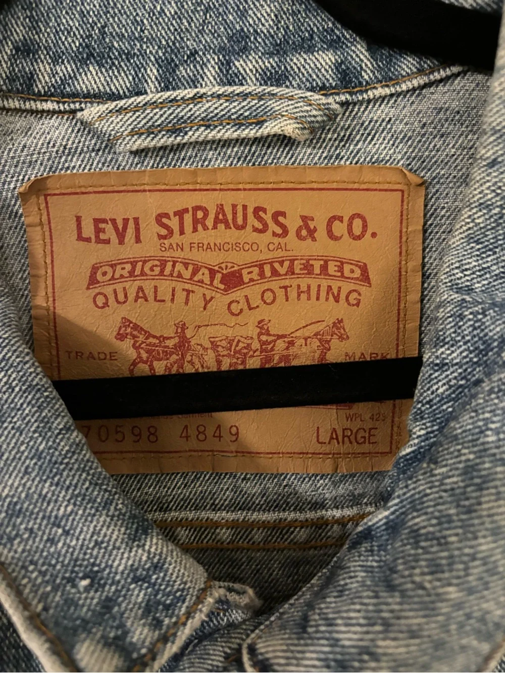 Vintage Levi's Men's Type III Trucker 70598 Jacket L